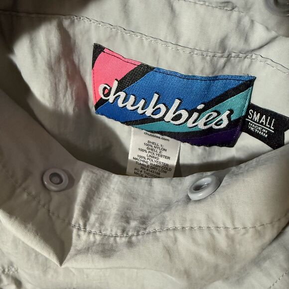 Chubbies Men's S Gray Reversible Fleece Nylon Pullover Jacket Bears Winter - Picture 10 of 11